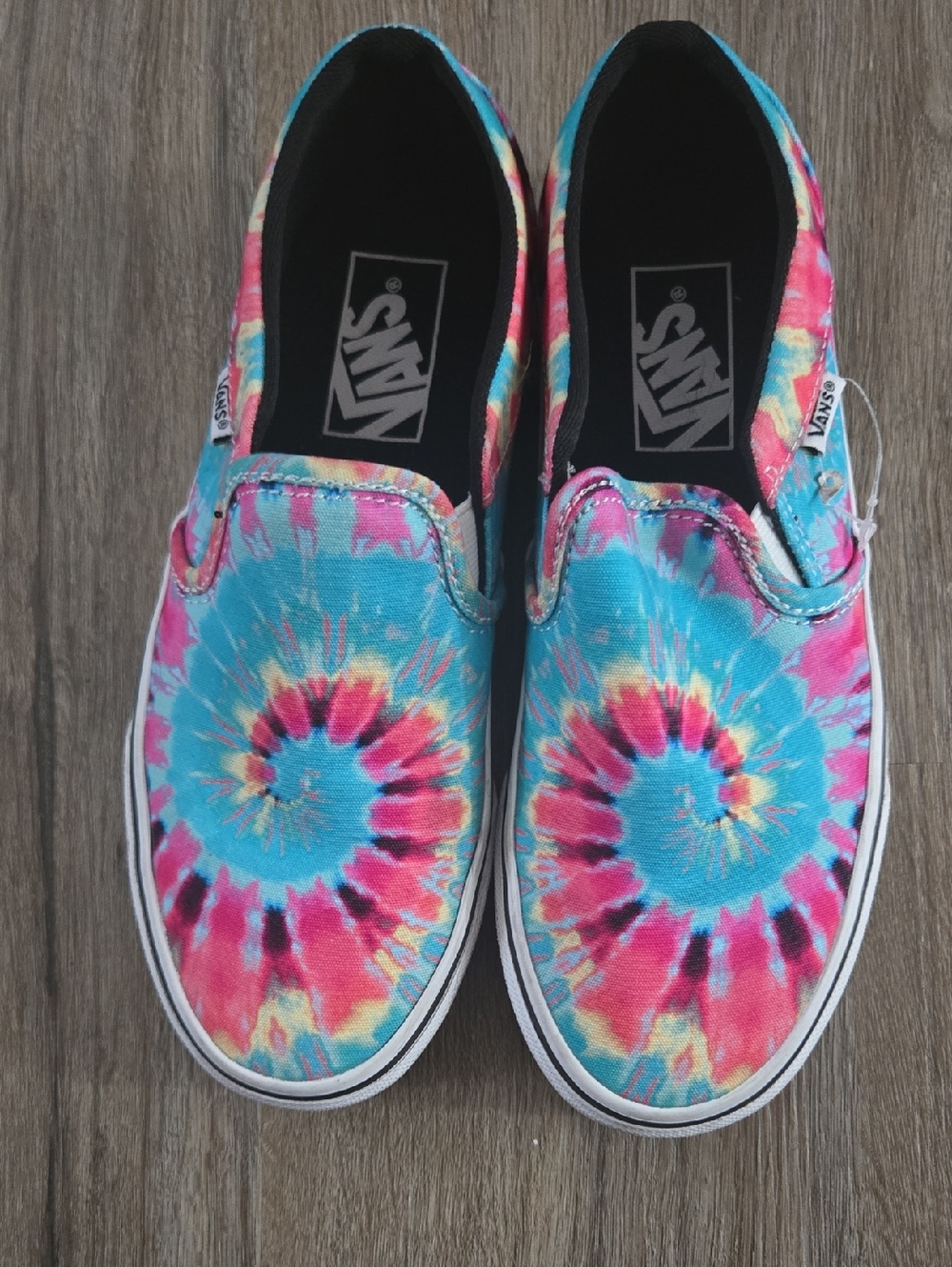 Vans Kids Slip-On Tie-Dye Sneakers - Blue/Pink/Yellow